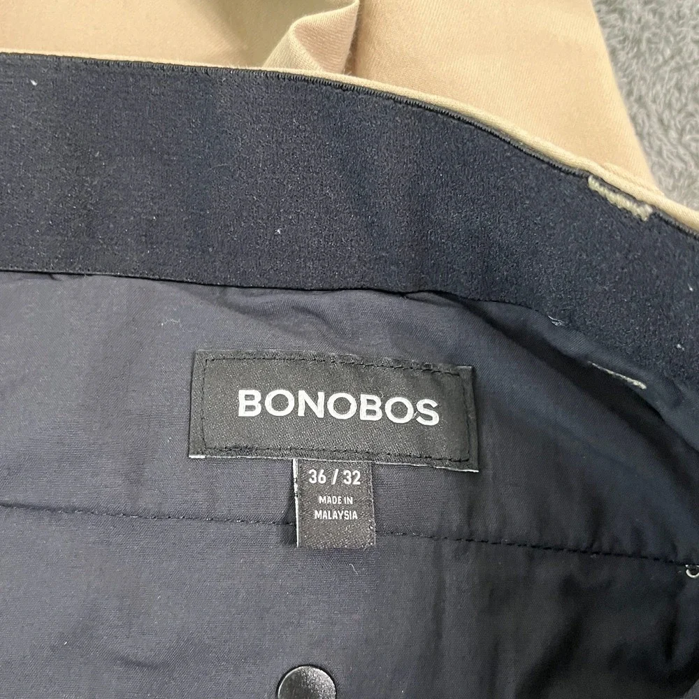 Bonobos Pants Mens 36X32 Tan‎ Chino Khaki Straight Trousers Career Office Casual